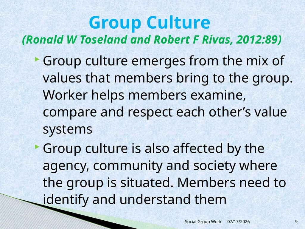 Unit 3 Group process and group dynamics 3.2 - slide 9 of 18