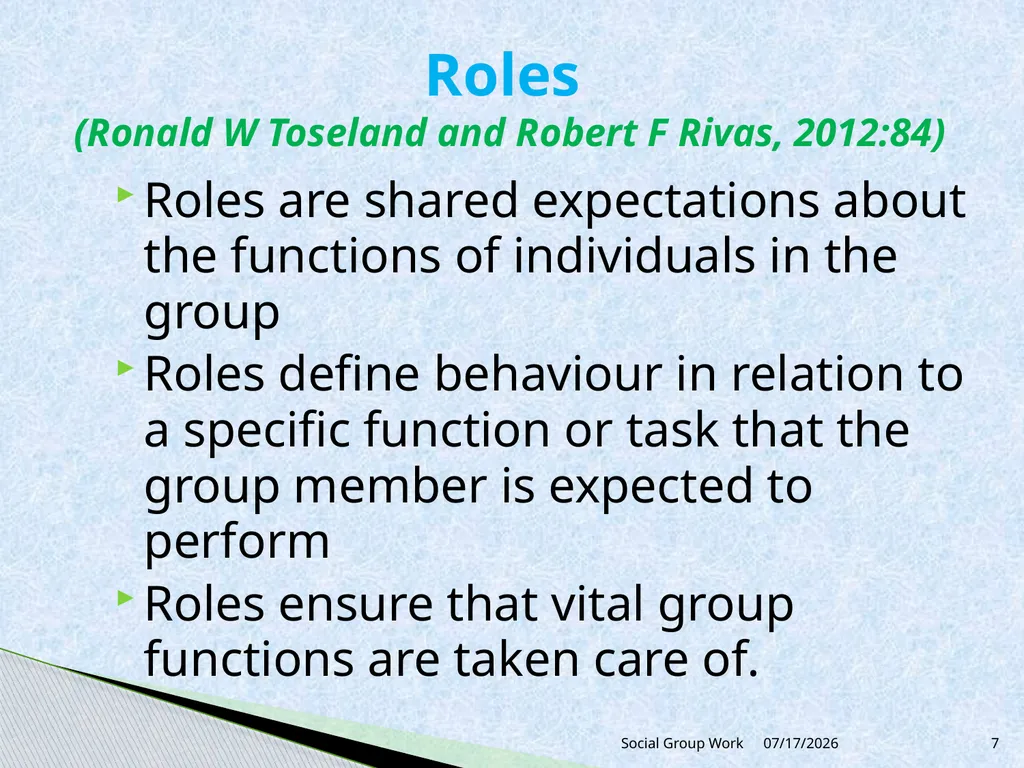 Unit 3 Group process and group dynamics 3.2 - slide 7 of 18