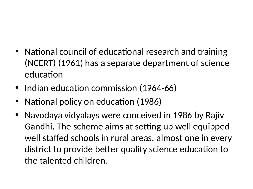 Science education in contemporary India At primary - slide 6 of 15
