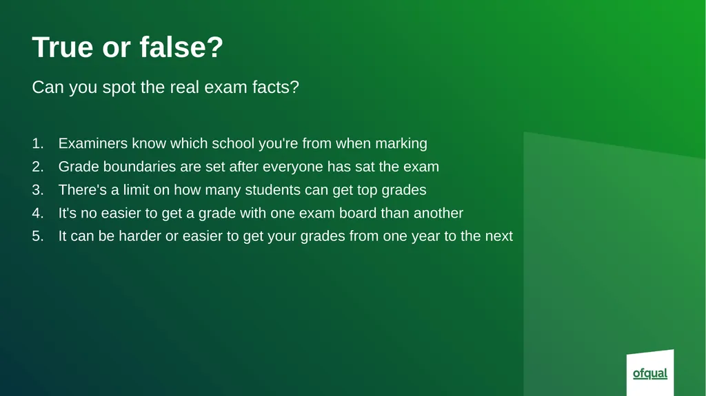 Lesson plan slides: Understanding how your exams - slide 2 of 8