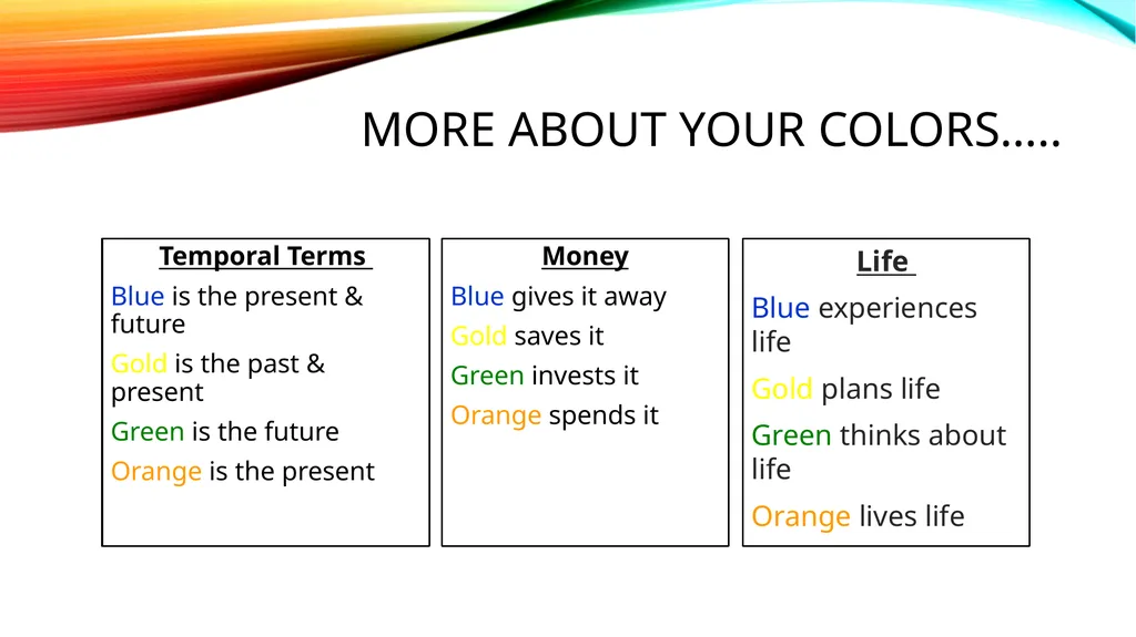 True Colors True colors Four distinctive - slide 10 of 11