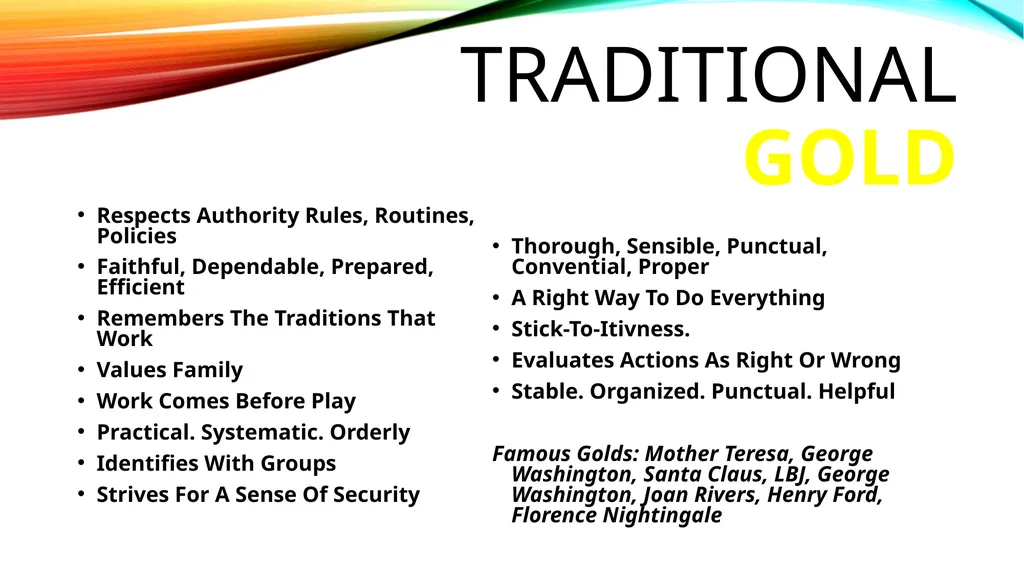 True Colors True colors Four distinctive - slide 7 of 11