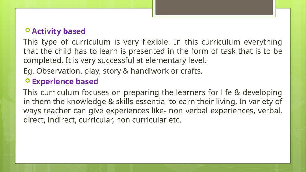 BED202: Unit 2 Dimensions of Curriculum By: - slide 7 of 68