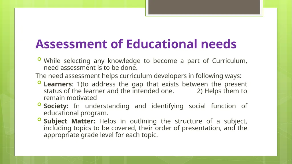 BED202: Unit 2 Dimensions of Curriculum By: - slide 25 of 68