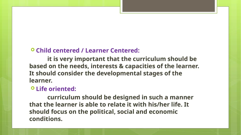 BED202: Unit 2 Dimensions of Curriculum By: - slide 11 of 68