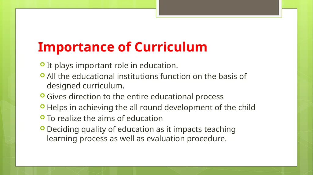 BED202: Unit 2 Dimensions of Curriculum By: - slide 4 of 68
