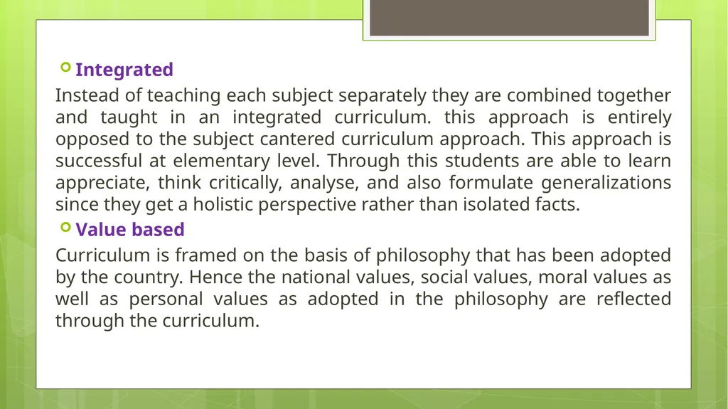 BED202: Unit 2 Dimensions of Curriculum By: - slide 8 of 68