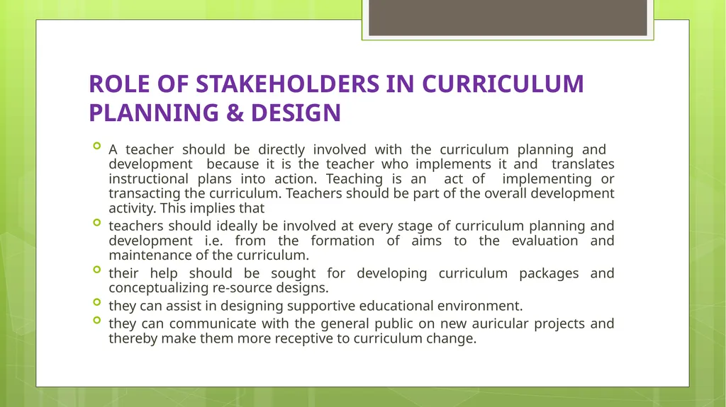 BED202: Unit 2 Dimensions of Curriculum By: - slide 33 of 68
