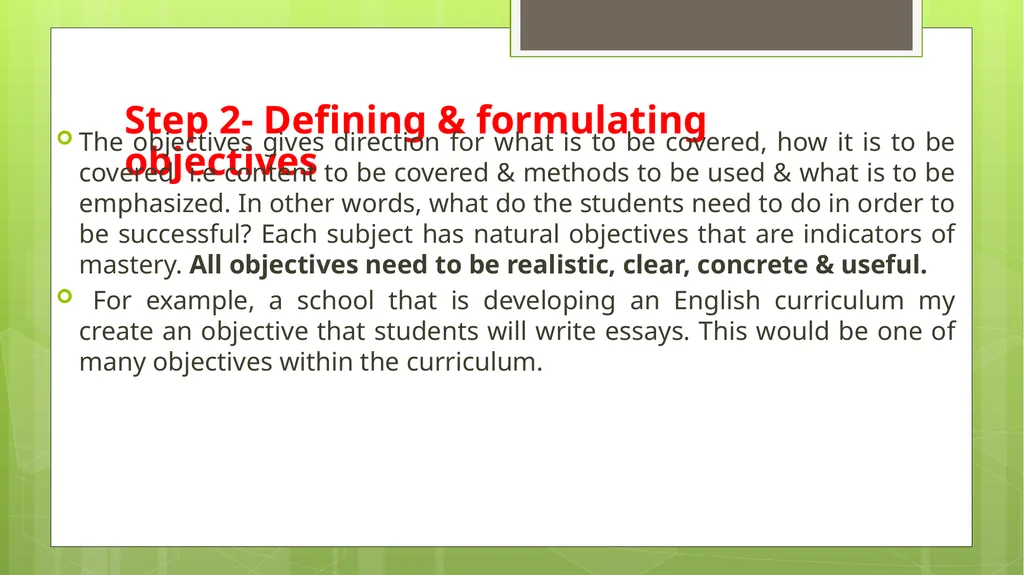 BED202: Unit 2 Dimensions of Curriculum By: - slide 43 of 68