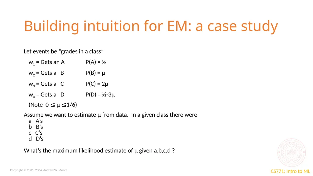 Expectation Maximization CS771: Introduction to - slide 2 of 16