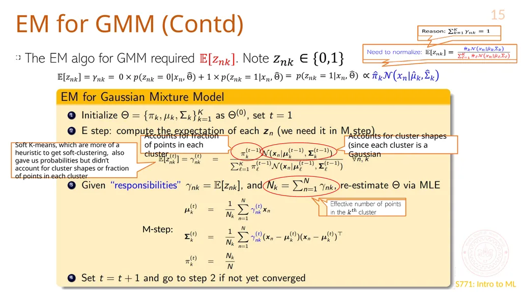 Expectation Maximization CS771: Introduction to - slide 15 of 16