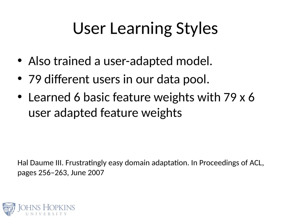 User Modeling in Language Learning with Macaronic - slide 53 of 73