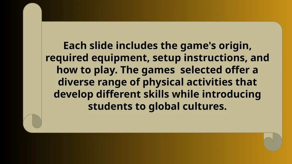 TEN GAMES FOR PHYSICAL EDUCATION FROM AROUND THE - slide 2 of 33