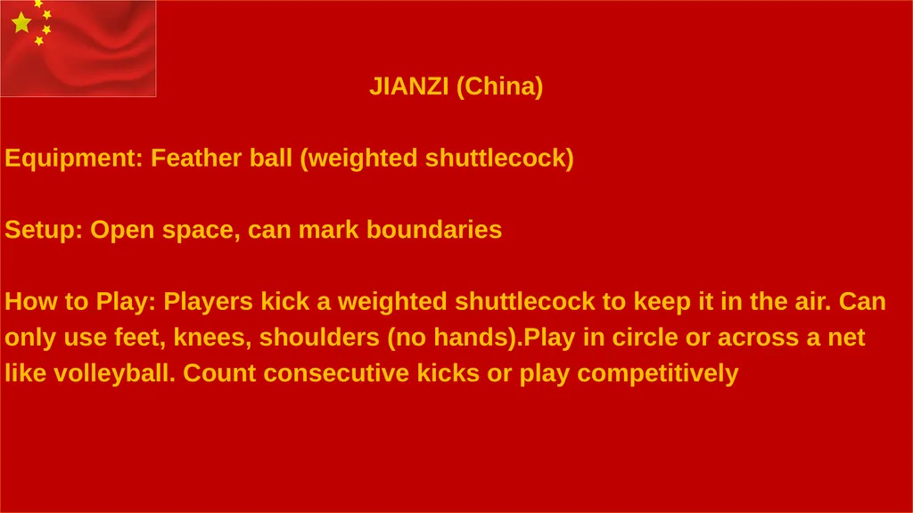 TEN GAMES FOR PHYSICAL EDUCATION FROM AROUND THE - slide 14 of 33
