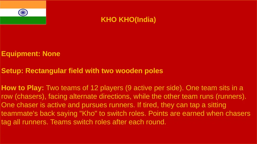 TEN GAMES FOR PHYSICAL EDUCATION FROM AROUND THE - slide 26 of 33