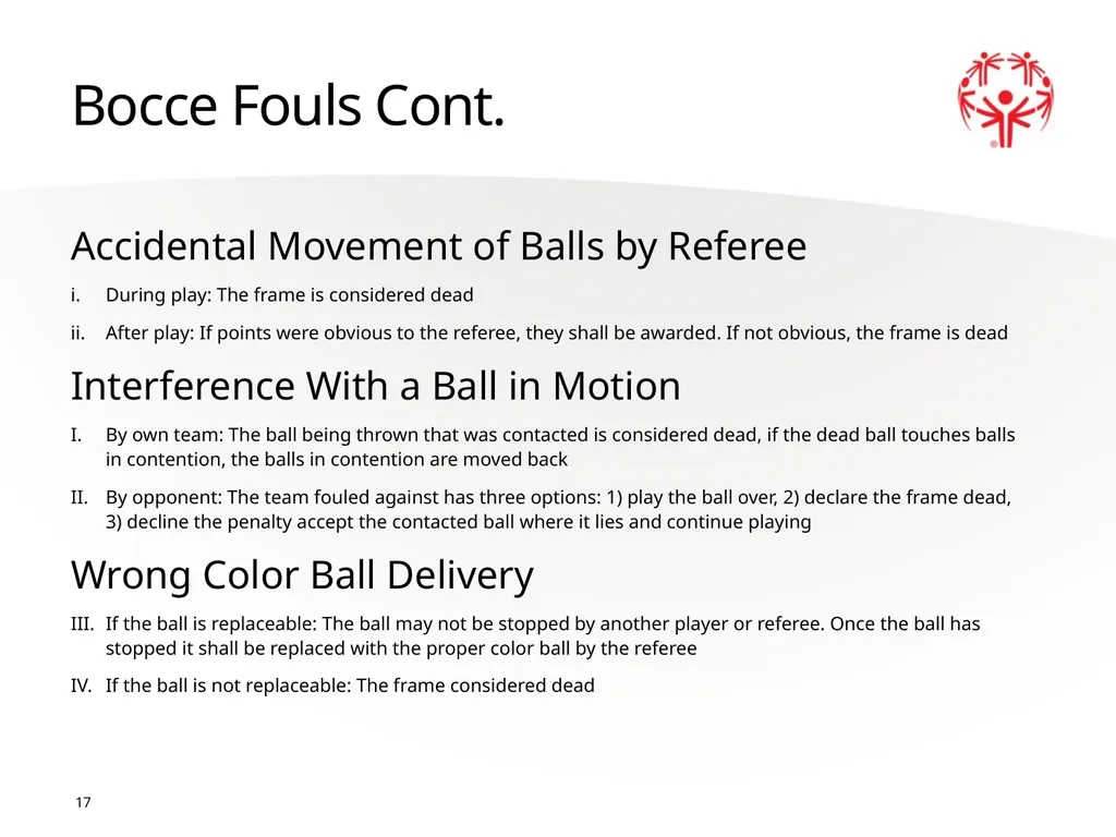 Bocce 1 The Basics Sport season: April - June - slide 17 of 23
