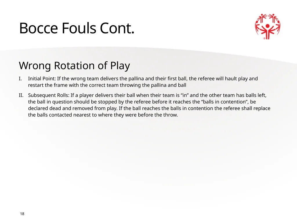 Bocce 1 The Basics Sport season: April - June - slide 18 of 23