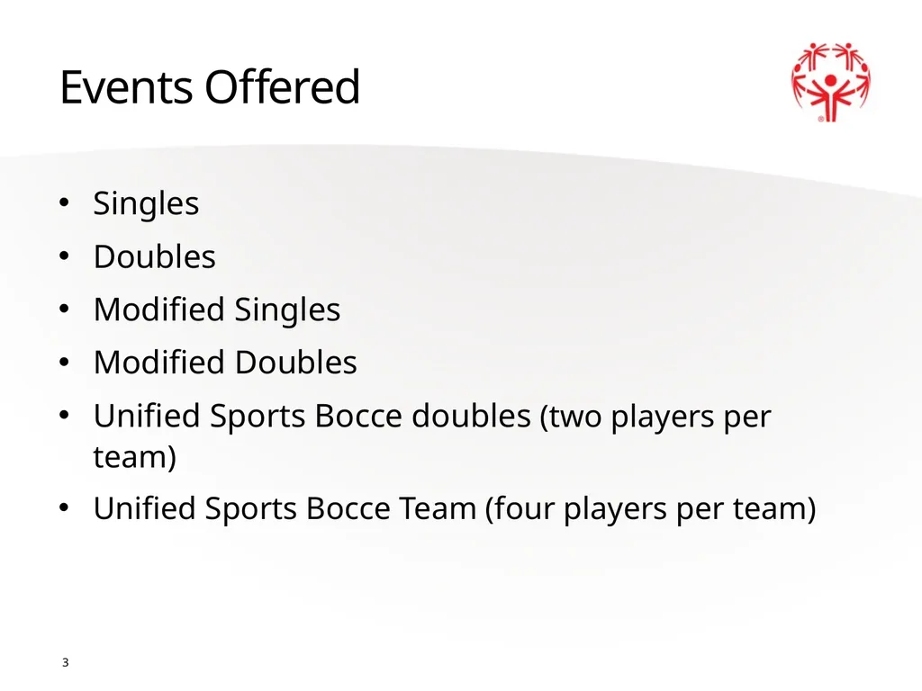 Bocce 1 The Basics Sport season: April - June - slide 3 of 23