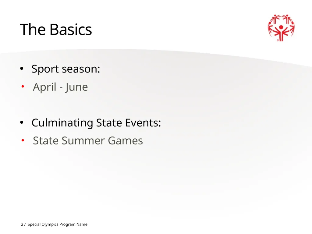 Bocce 1 The Basics Sport season: April - June - slide 2 of 23