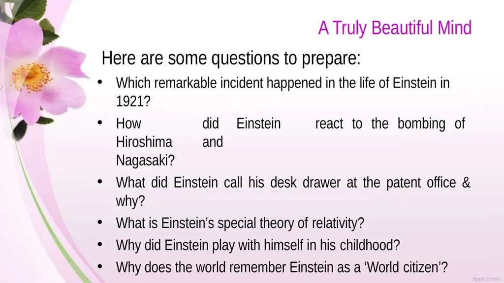 A Truly Beautiful Mind Class IX Prose THEME This - slide 18 of 18