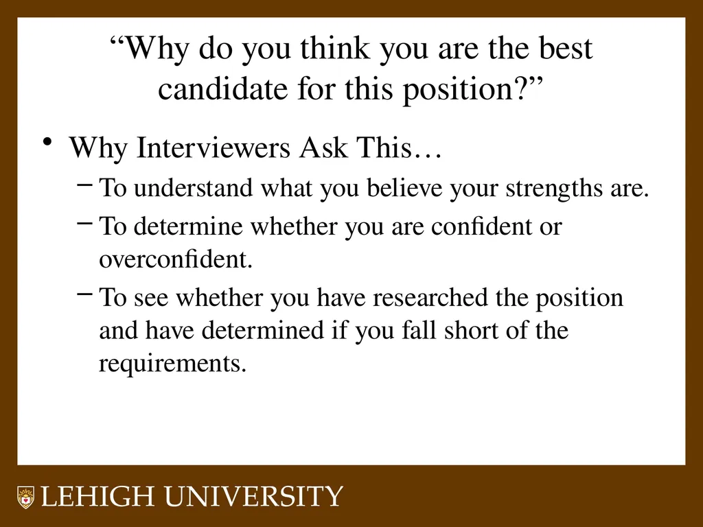 Some Common Interview Questions Exposed Lynn - slide 8 of 22