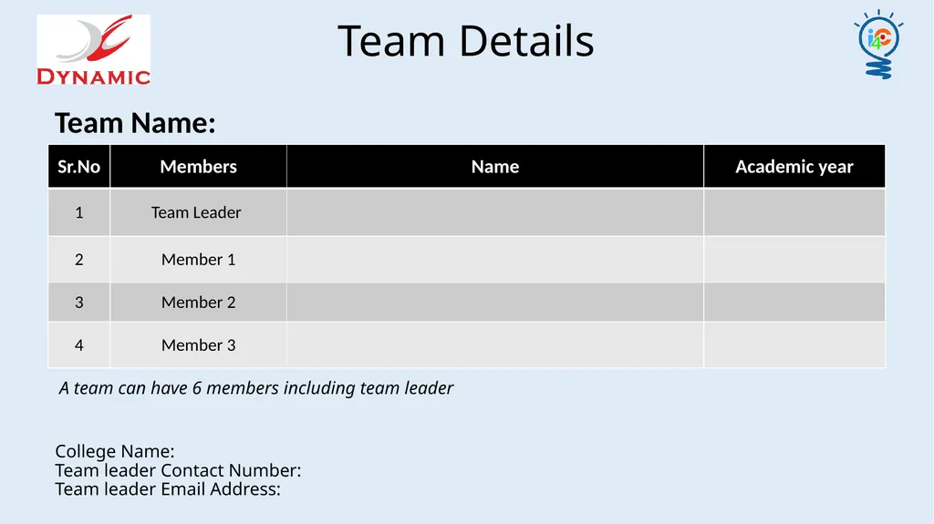 Dynamic Hackathon: Idea Submission Template - slide 2 of 11