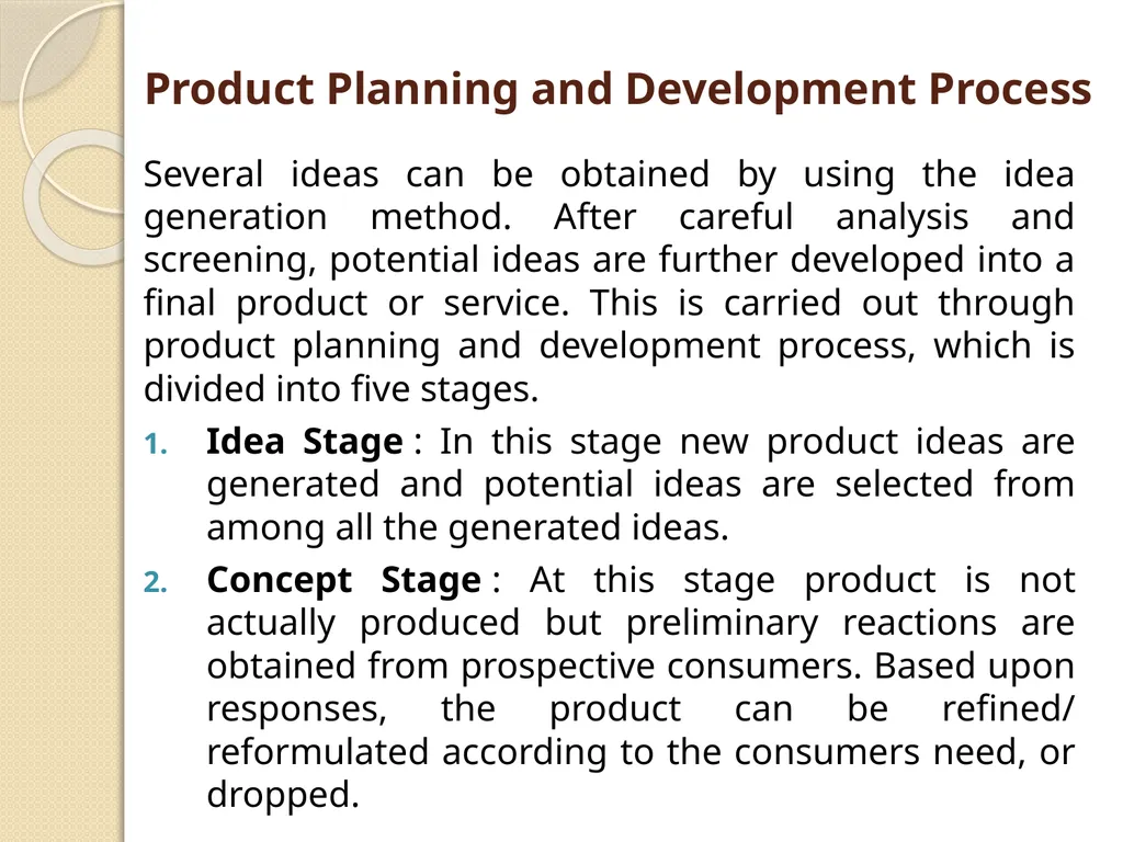 GENERATION, INCUBATION AND COMMERCIALIZATION OF - slide 6 of 7