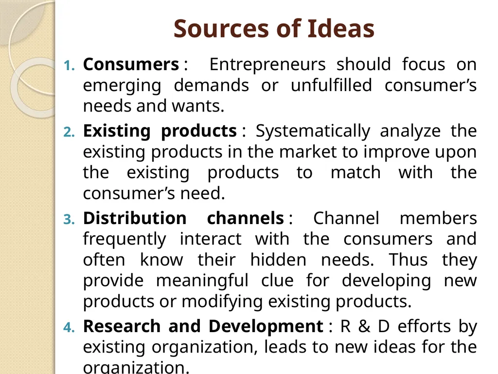 GENERATION, INCUBATION AND COMMERCIALIZATION OF - slide 3 of 7