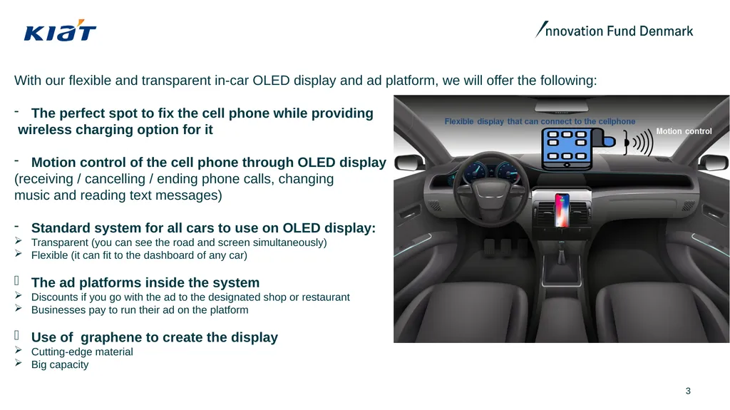 FTICOD - FLEXIBLE TRANSPARENT IN CAR OLED DISPLAY - slide 3 of 5
