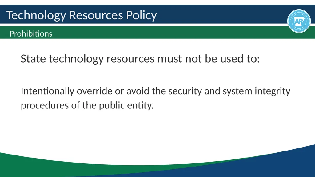 Technology Resources Policy Act 504 Applies to all - slide 6 of 8