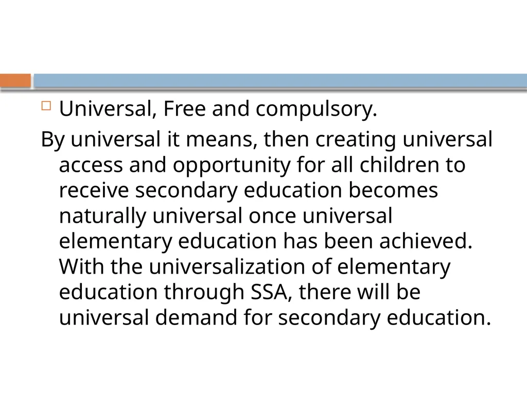 UNIVERSALISATION OF SECONDARY EDUCATION NAZIR - slide 14 of 20