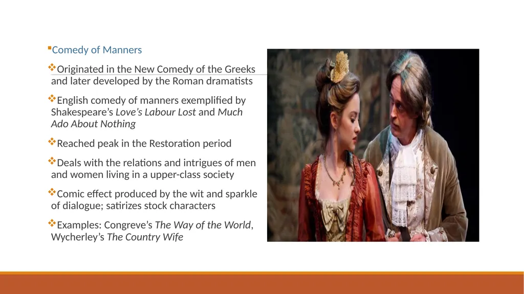 Forms & Genres in English Drama Comedy: types and - slide 6 of 6