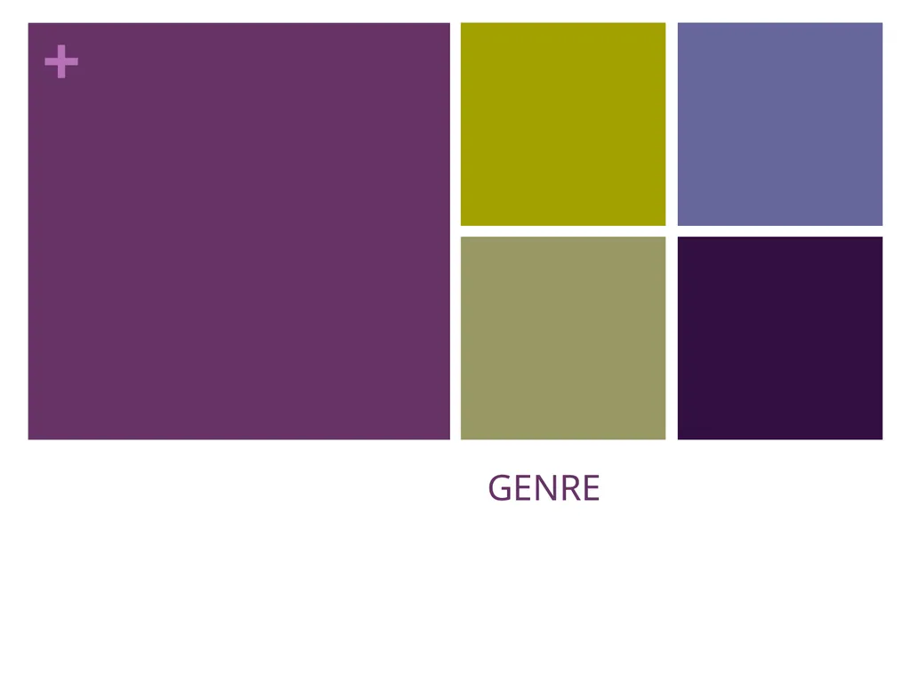 GENRE What is genre? REMEMBER: Categorizing genre - slide 1 of 18