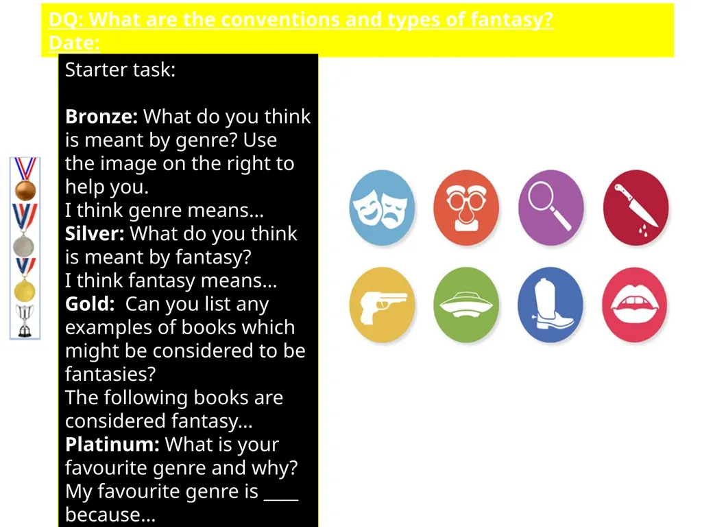 Learning Aim: Creating a fantasy world using the - slide 4 of 17