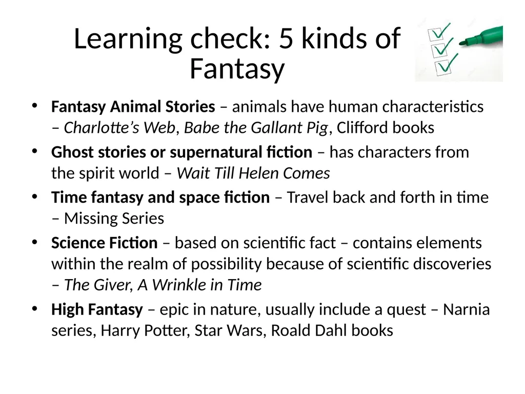 Learning Aim: Creating a fantasy world using the - slide 14 of 17