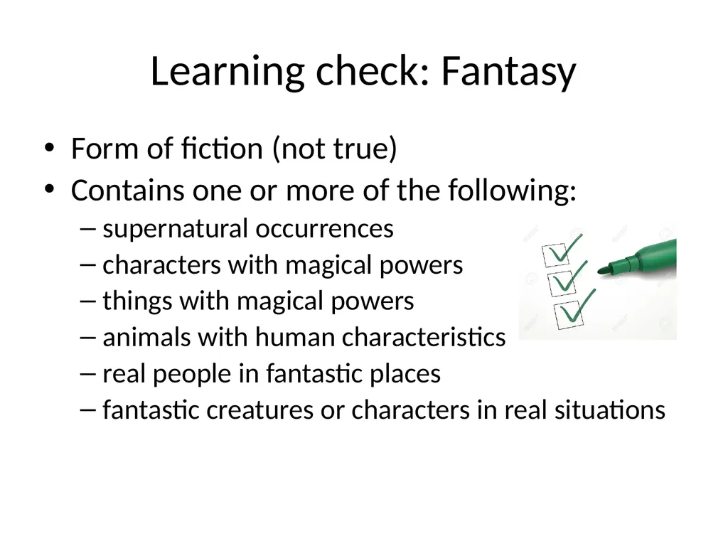 Learning Aim: Creating a fantasy world using the - slide 9 of 17