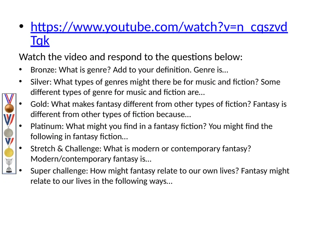 Learning Aim: Creating a fantasy world using the - slide 8 of 17
