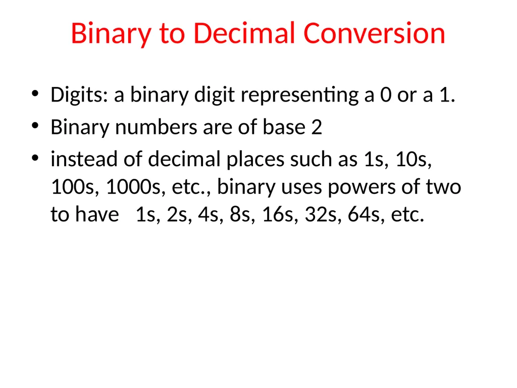 Conversion of Number system Unit Outcome: 1a. - slide 5 of 31