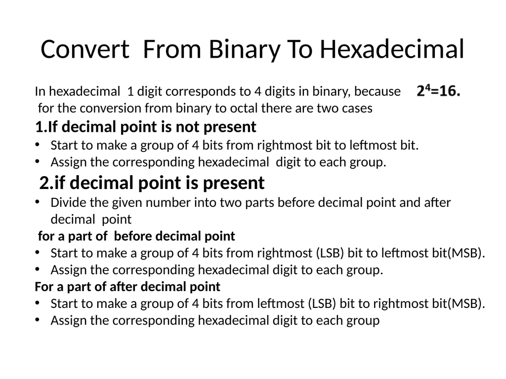 Conversion of Number system Unit Outcome: 1a. - slide 20 of 31