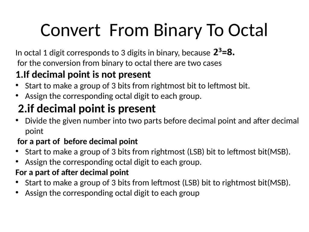 Conversion of Number system Unit Outcome: 1a. - slide 16 of 31