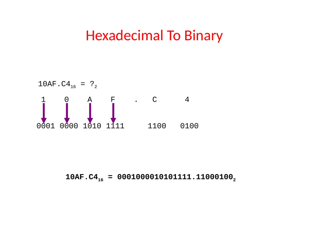 Conversion of Number system Unit Outcome: 1a. - slide 26 of 31