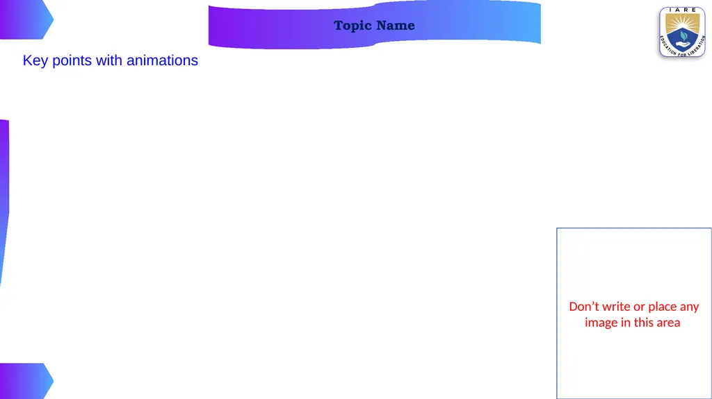 Key points with animations Topic Name Key points - slide 10 of 15