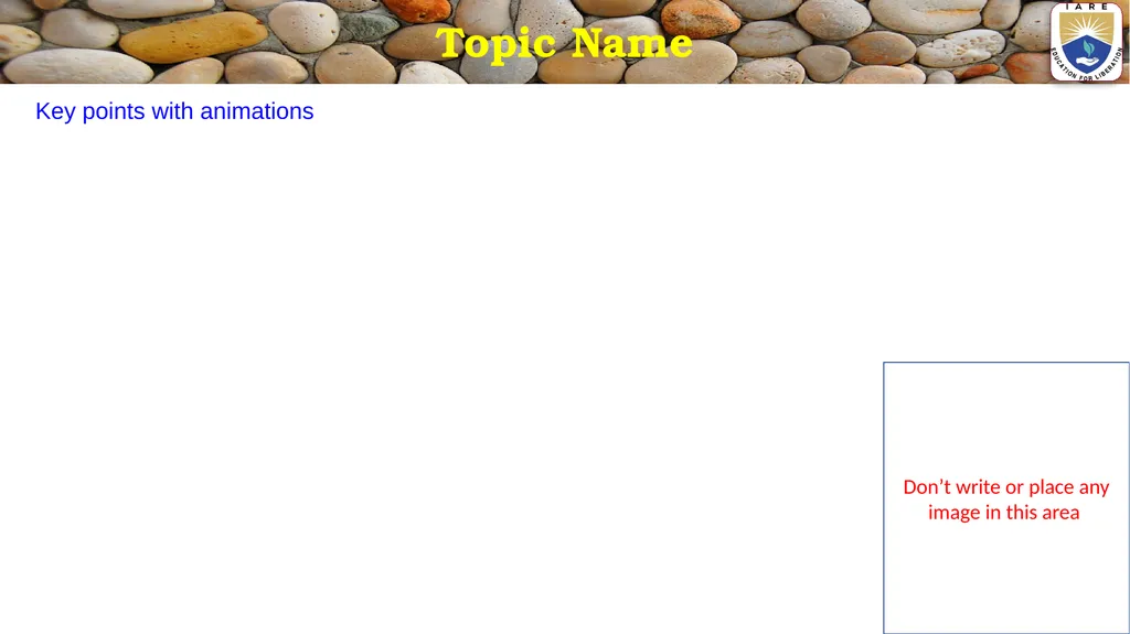 Key points with animations Topic Name Key points - slide 12 of 15
