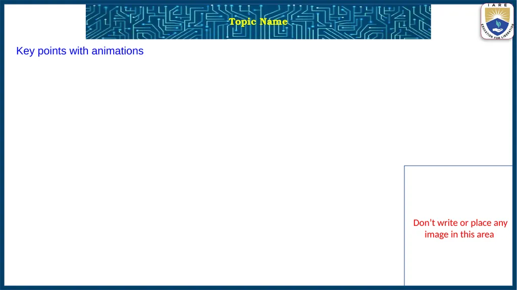 Key points with animations Topic Name Key points - slide 13 of 15