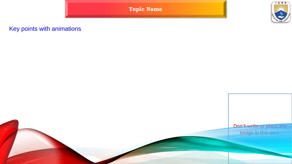 Key points with animations Topic Name Key points - slide 14 of 15