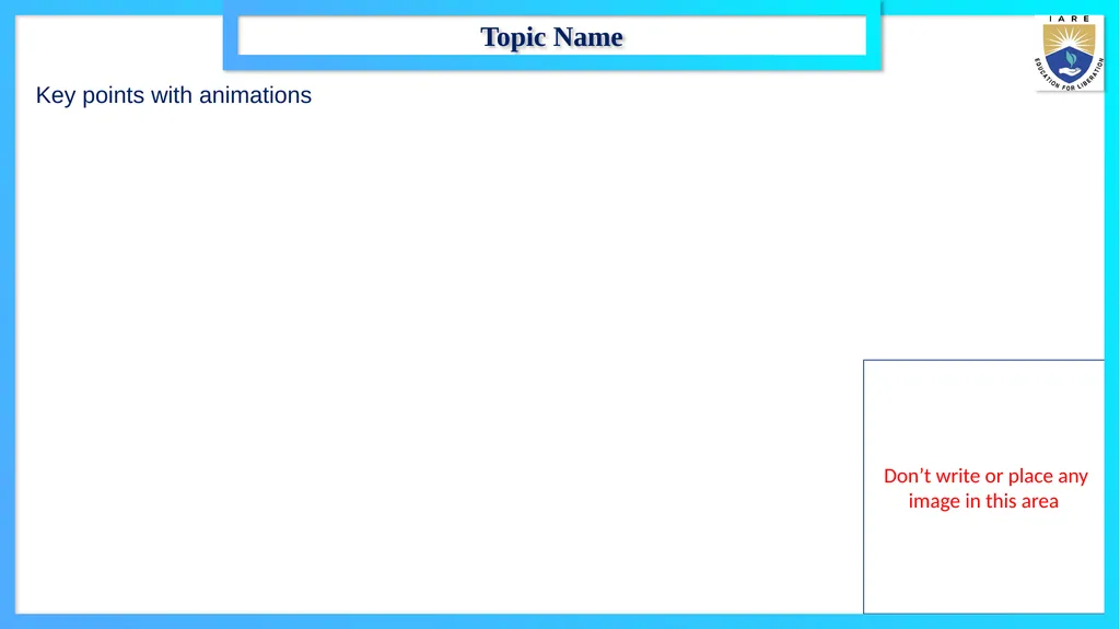 Key points with animations Topic Name Key points - slide 3 of 15