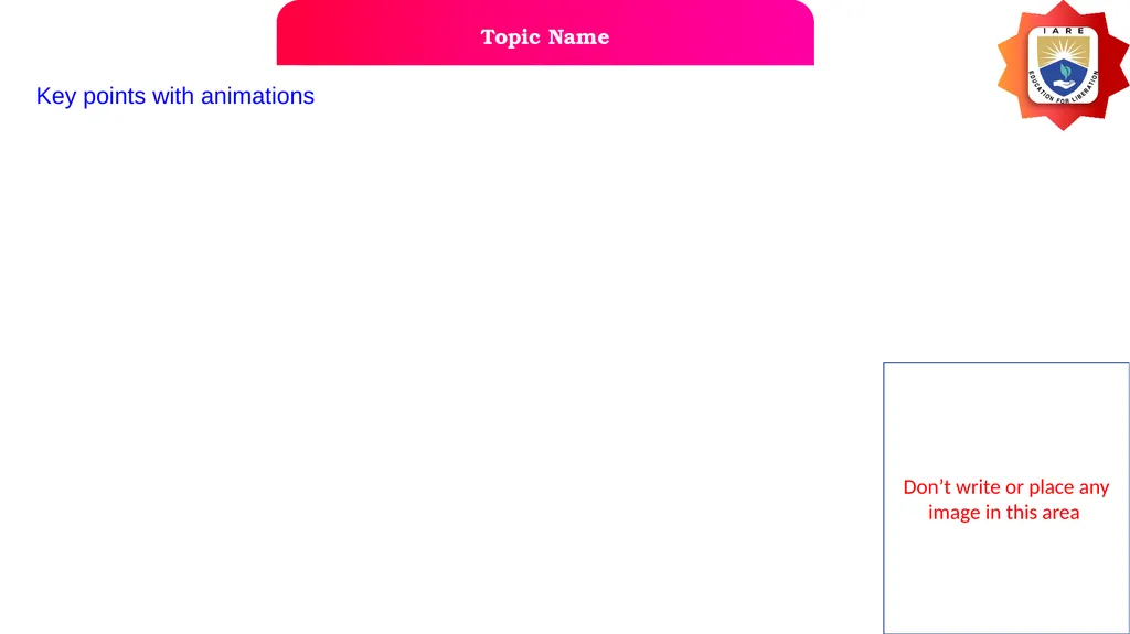 Key points with animations Topic Name Key points - slide 7 of 15