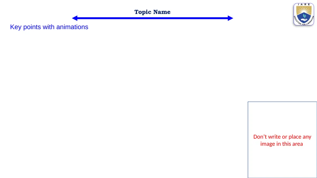 Key points with animations Topic Name Key points - slide 9 of 15