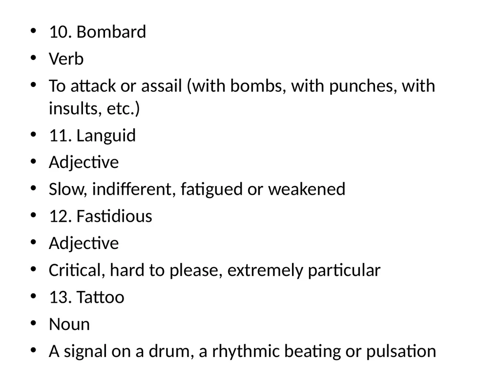 Vocabulary in Battle Royal How to Record Vocab - slide 6 of 7
