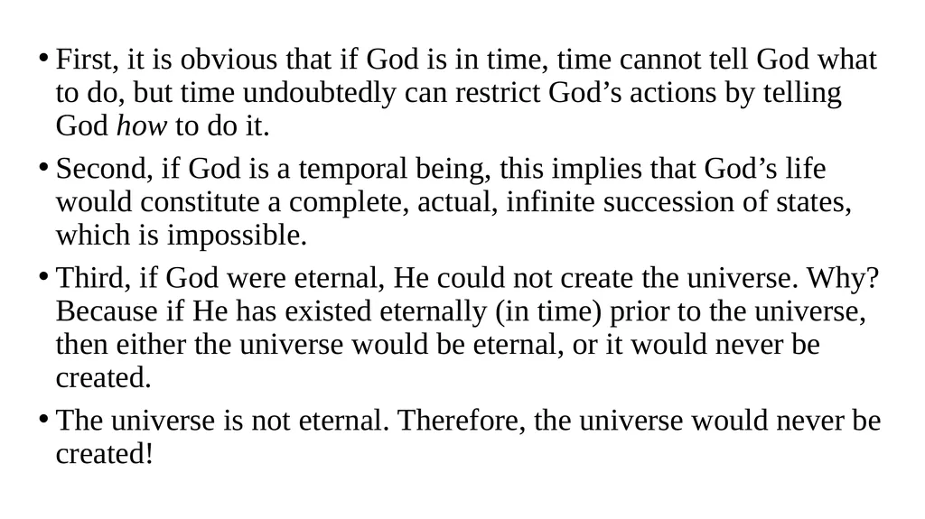 Some Issues Concerning God’s Nature and Attributes - slide 17 of 31